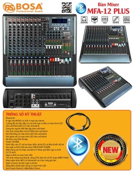 Bàn Mixer Bosa MFA-12 PLUS Bluetooth