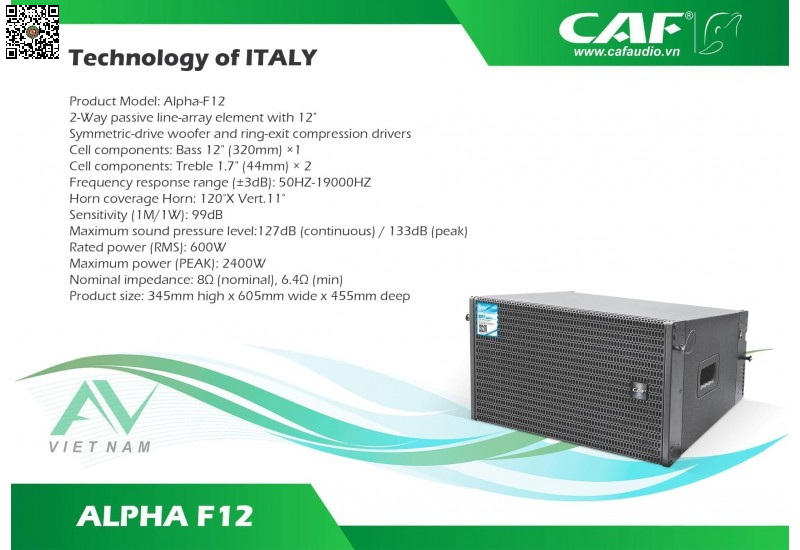 loa line array CAF ALPHA F12