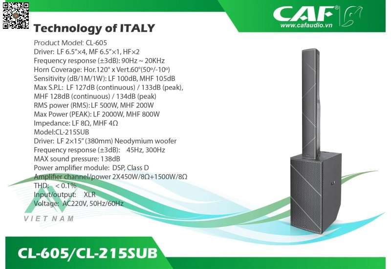 LOA CAF CL-605 / CL-215SUB